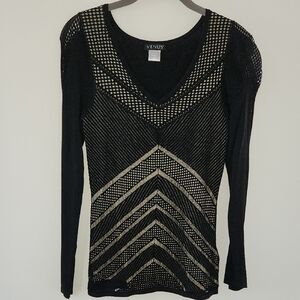 Venus Black Lace Front Top